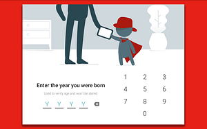 Tutorial of Youtube Kids: Enter the age.